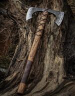 Custom Handmade Double Head Axe Carbon Steel Wood Handle